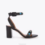 Kurt Geiger 女性 ロンドン オクタヴィア ブロック サンダル D60X6381 黒の組み合わせ |履物