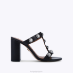 Kurt Geiger 女性 ロンドン オクタヴィア ブロック サンダル D60X6392 黒 |履物