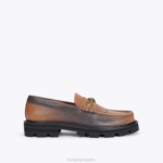 Kurt Geiger 女性 ロンドン カーナビー チャンキー ローファー D60X6394 ミッドブラウン |履物
