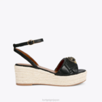 Kurt Geiger 女性 ロンドン ケンジントン 65 エスパドリーユ D60X6333 黒 |履物