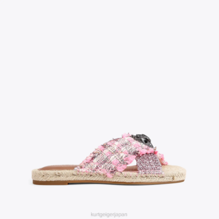 Kurt Geiger 女性 ロンドン ケンジントン エスパドリーユ D60X6443 ピンクの組み合わせ |履物
