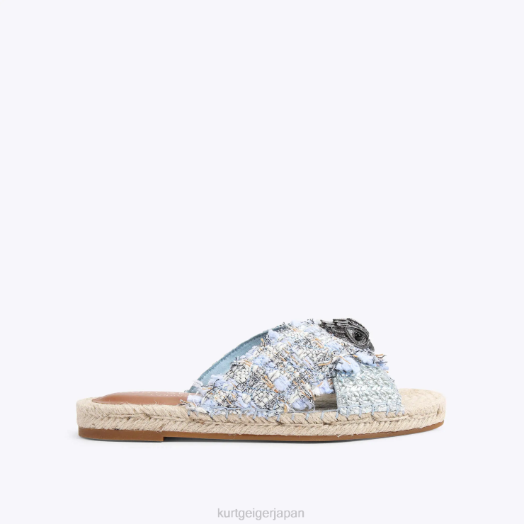 kurt_geiger_e5a5b3e680a7_e383ade383b3e38389e383b3_e382b1e383b3e382b8e383b3e38388e383b3_e382a8e382b9e38391e38389e383aae383bce3.png Kurt Geiger 女性 ロンドン ケンジントン エスパドリーユ D60X6444 青白い |履物 - Image 1
