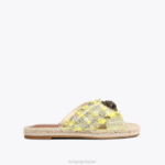 Kurt Geiger 女性 ロンドン ケンジントン エスパドリーユ D60X6445 黄色 |履物