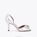 Kurt Geiger 女性 ロンドン ケンジントン ドルセー D60X6345 銀 |履物