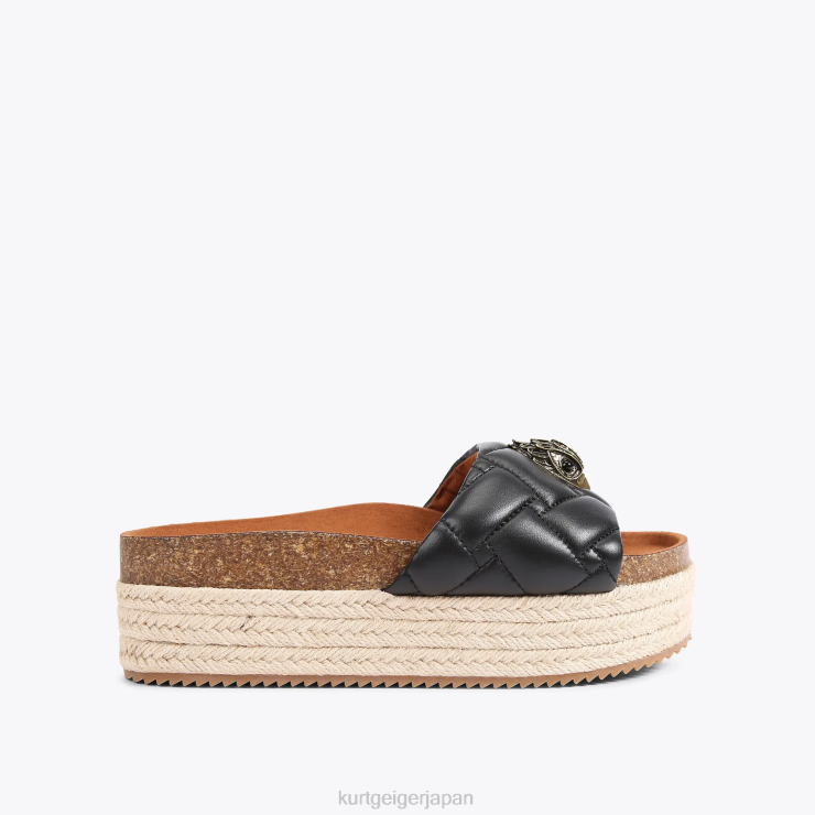 kurt_geiger_e5a5b3e680a7_e383ade383b3e38389e383b3_e382b1e383b3e382b8e383b3e38388e383b3_e38395e383a9e38383e38388e38395e382a9e3.png Kurt Geiger 女性 ロンドン ケンジントン フラットフォーム D60X6439 黒 |履物 - Image 1