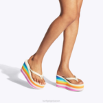 Kurt Geiger 女性 ロンドン ケンジントン フリップフロップ ウェッジ D60X6229 白い櫛 |履物 - Image 2