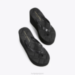 Kurt Geiger 女性 ロンドン ケンジントン フリップフロップ ウェッジ D60X6434 黒 |履物 - Image 3