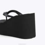 Kurt Geiger 女性 ロンドン ケンジントン フリップフロップ ウェッジ D60X6434 黒 |履物 - Image 4
