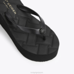 Kurt Geiger 女性 ロンドン ケンジントン フリップフロップ ウェッジ D60X6434 黒 |履物 - Image 5
