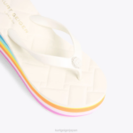 Kurt Geiger 女性 ロンドン ケンジントン フリップフロップ ウェッジ D60X6229 白い櫛 |履物 - Image 5