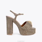 Kurt Geiger 女性 ロンドン ケンジントン プラットフォーム サンダル D60X6334 ベージュ |履物