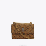 Kurt Geiger 女性 ロンドン ショアディッチ スモール クロスボディ D60X6138 ダークブラウンの組み合わせ |バッグ