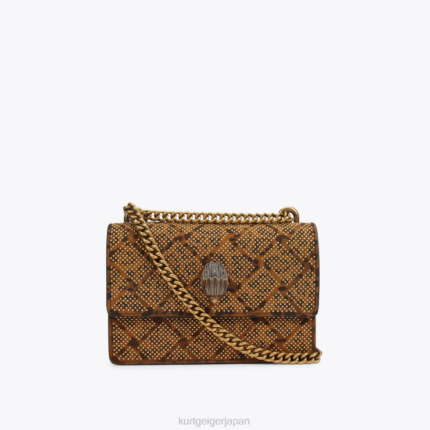 Kurt Geiger 女性 ロンドン ショアディッチ スモール クロスボディ D60X6138 ダークブラウンの組み合わせ |バッグ