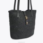 Kurt Geiger 女性 ロンドン ハンプトン ラフィア トート D60X6463 黒 |バッグ - Image 3