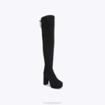 Kurt Geiger 女性 ロンドン ピエラ プラットフォーム オーバー ザ ニー ブーツ D60X6414 黒 |履物 - Image 2