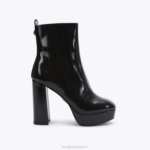 Kurt Geiger 女性 ロンドン ピエラ プラットフォーム ブーティー D60X6401 黒 |履物
