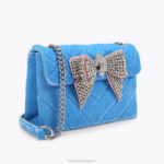 Kurt Geiger 女性 ロンドン ベルベット ミディアム ケンジントン D60X6107 青 |バッグ - Image 2