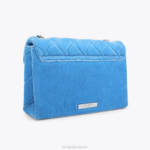 Kurt Geiger 女性 ロンドン ベルベット ミディアム ケンジントン D60X6107 青 |バッグ - Image 3
