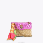 Kurt Geiger 女性 ロンドン ラフィア ミニ ケンジントン D60X689 ゴールドの組み合わせ |バッグ