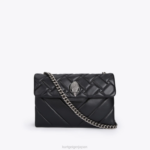 Kurt Geiger 女性 ロンドン レザー ミディアム ケンジントン D60X699 黒 |バッグ