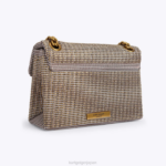 Kurt Geiger 女性 ロンドン 千鳥格子柄のミニケンジントン生地 D60X674 ベージュ |バッグ - Image 4