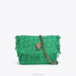 Kurt Geiger 女性 ロンドンかぎ針編みフリンジケンジントン D60X645 緑 |バッグ