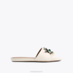 Kurt Geiger 女性 ロンドンアイフラットサンダル D60X6353 骨 |履物