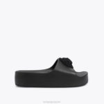Kurt Geiger 女性 ロンドンイーグルチャンキースライド D60X6433 黒 |履物