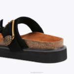 Kurt Geiger 女性 ロンドンイーグルバックルTバースライド D60X6441 黒 |履物 - Image 4