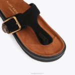 Kurt Geiger 女性 ロンドンイーグルバックルTバースライド D60X6441 黒 |履物 - Image 5