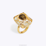 Kurt Geiger 女性 ロンドンイーグルXLクリスタルリング D60X6541 金 |アクセサリー