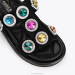 Kurt Geiger 女性 ロンドンオーソンクリスタルサンダル D60X6215 黒 |履物 - Image 5