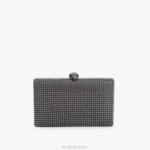 Kurt Geiger 女性 ロンドンクリスタルケンジントンクラッチ D60X655 グレー |バッグ