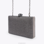 Kurt Geiger 女性 ロンドンクリスタルケンジントンクラッチ D60X655 グレー |バッグ - Image 3