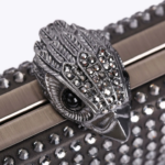 Kurt Geiger 女性 ロンドンクリスタルケンジントンクラッチ D60X655 グレー |バッグ - Image 4