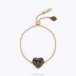Kurt Geiger 女性 ロンドングリッターハートブレスレット D60X6578 黒の組み合わせ |アクセサリー