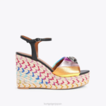 Kurt Geiger 女性 ロンドンケンジントン 105 エスパドリーユ D60X6220 黒の組み合わせ |履物