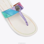 Kurt Geiger 女性 ロンドンケンジントン Tバーサンダル D60X6228 メタルコンビネーション |履物 - Image 4