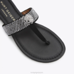 Kurt Geiger 女性 ロンドンケンジントン Tバーサンダル D60X6447 黒 |履物 - Image 4