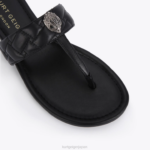 Kurt Geiger 女性 ロンドンケンジントン Tバーサンダル D60X6451 黒 |履物 - Image 4