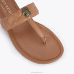 Kurt Geiger 女性 ロンドンケンジントン Tバーサンダル D60X6452 キャメル |履物 - Image 4