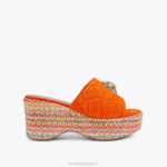 Kurt Geiger 女性 ロンドンケンジントンウェッジミュール D60X6287 オレンジ |履物
