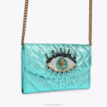 Kurt Geiger 女性 ロンドンケンジントンチェーンウォレットアイ D60X6111 ティール |バッグ - Image 2