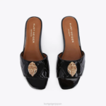 Kurt Geiger 女性 ロンドンケンジントンフラットサンダル D60X6352 黒 |履物