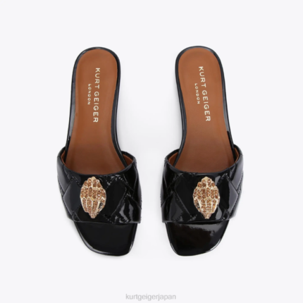 Kurt Geiger 女性 ロンドンケンジントンフラットサンダル D60X6352 黒 |履物