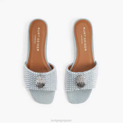 Kurt Geiger 女性 ロンドンケンジントンフラットサンダル D60X6349 青その他 |履物