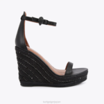 Kurt Geiger 女性 ロンドンショアディッチウェッジ D60X6437 黒 |履物