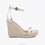 Kurt Geiger 女性 ロンドンショアディッチウェッジ D60X6438 金 |履物