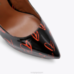 Kurt Geiger 女性 ロンドンショアディッチプラットフォームコート D60X6408 黒赤 |履物 - Image 5