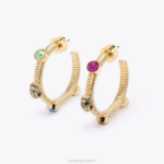 Kurt Geiger 女性 ロンドンスネークチェーンフープ D60X6252 金 |アクセサリー